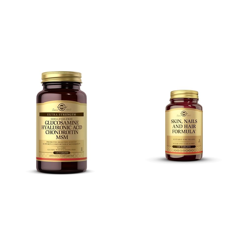 Glucosamine Hyaluronic Acid Chondroitin MSM, 120 Tablets & Skin, Nails & Hair, 120 Tablets R5203