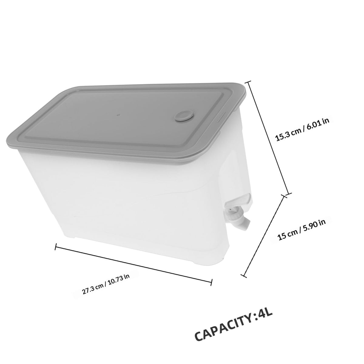4L Water Jug with Faucet and Lid V5267