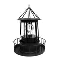 Black Solar LED Lighthouse Garden Decoration K333727