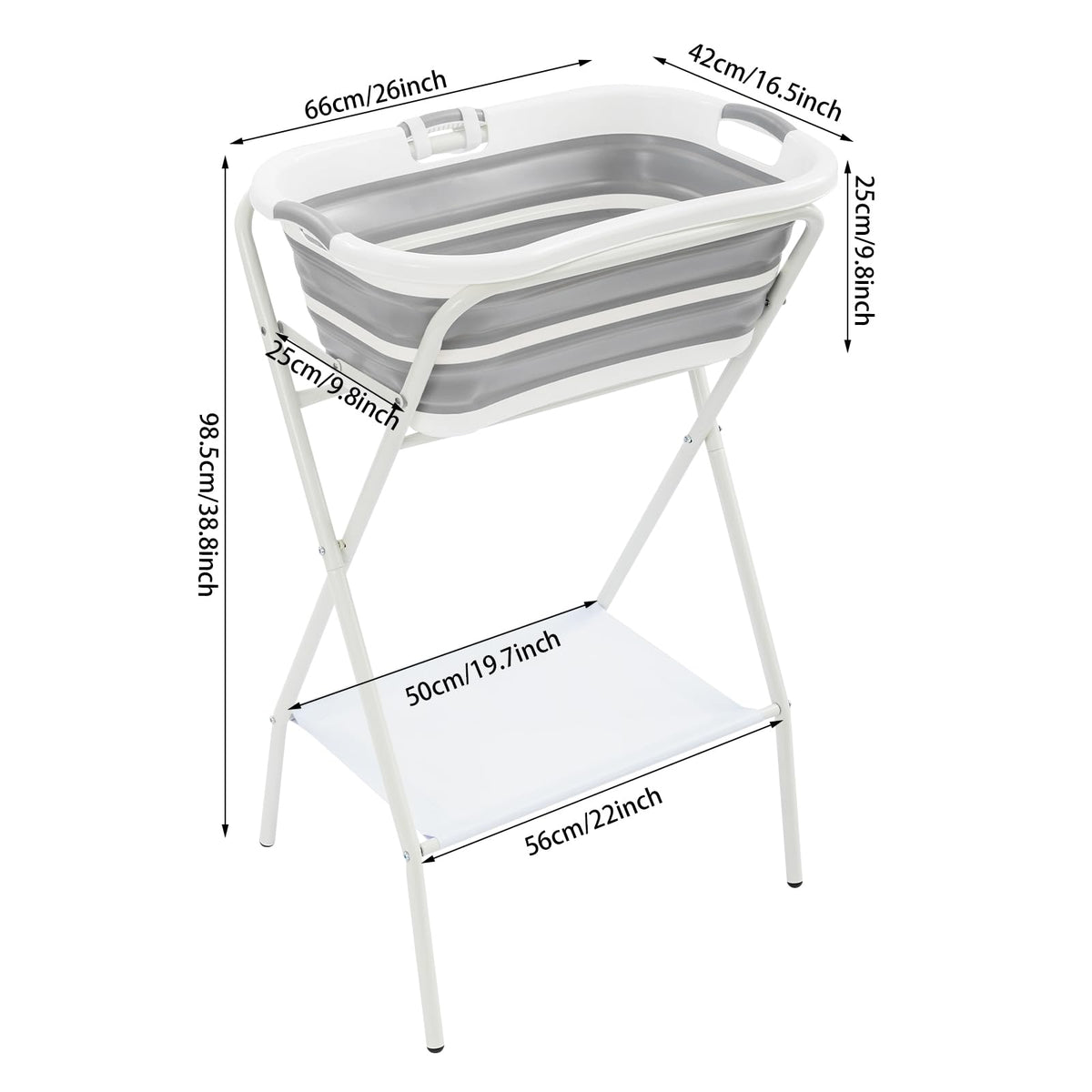 Foldable 2 in 1 Pet Bathtub with Stand D3551