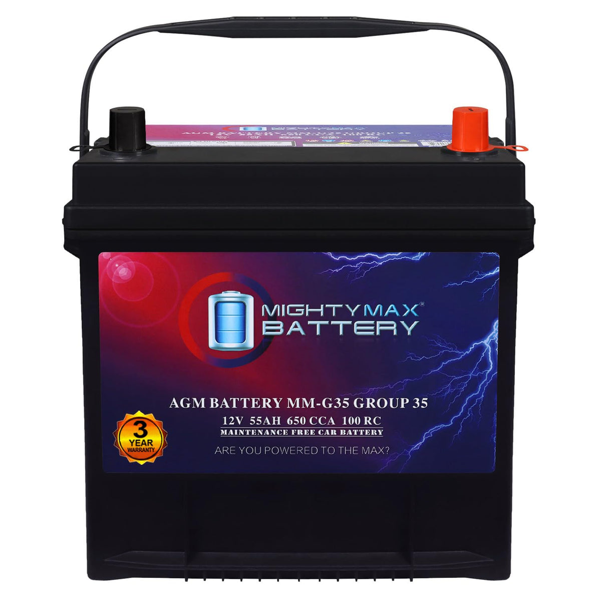 12V 55Ah AGM Replacement Battery I280
