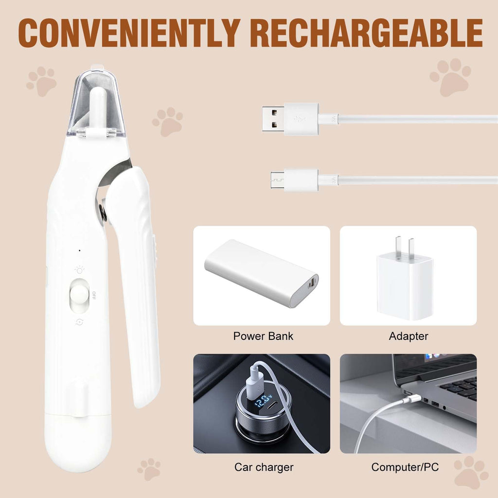 2-in-1 Dog Nail Grinder & Clippers with Light W4892
