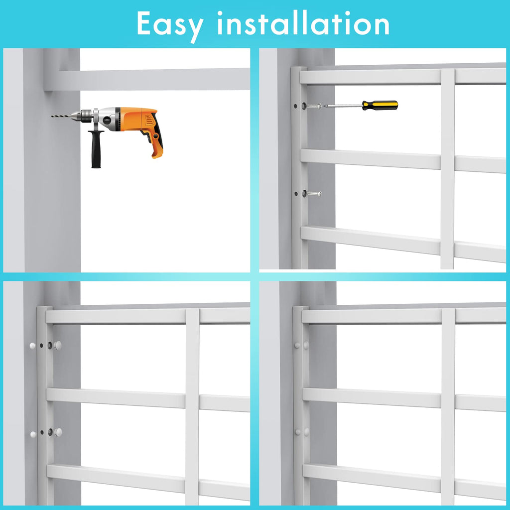 Adjustable White Window Safety Guard X78931