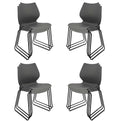 Stacking Chairs with Metal Legs Set of 12, Grey L71981