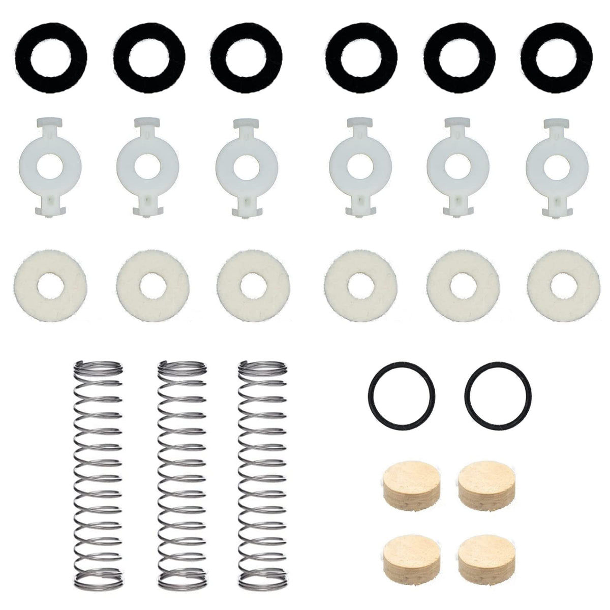 Trumpet Repair Kit with Valve Springs Felt Washers Water Key Corks C754