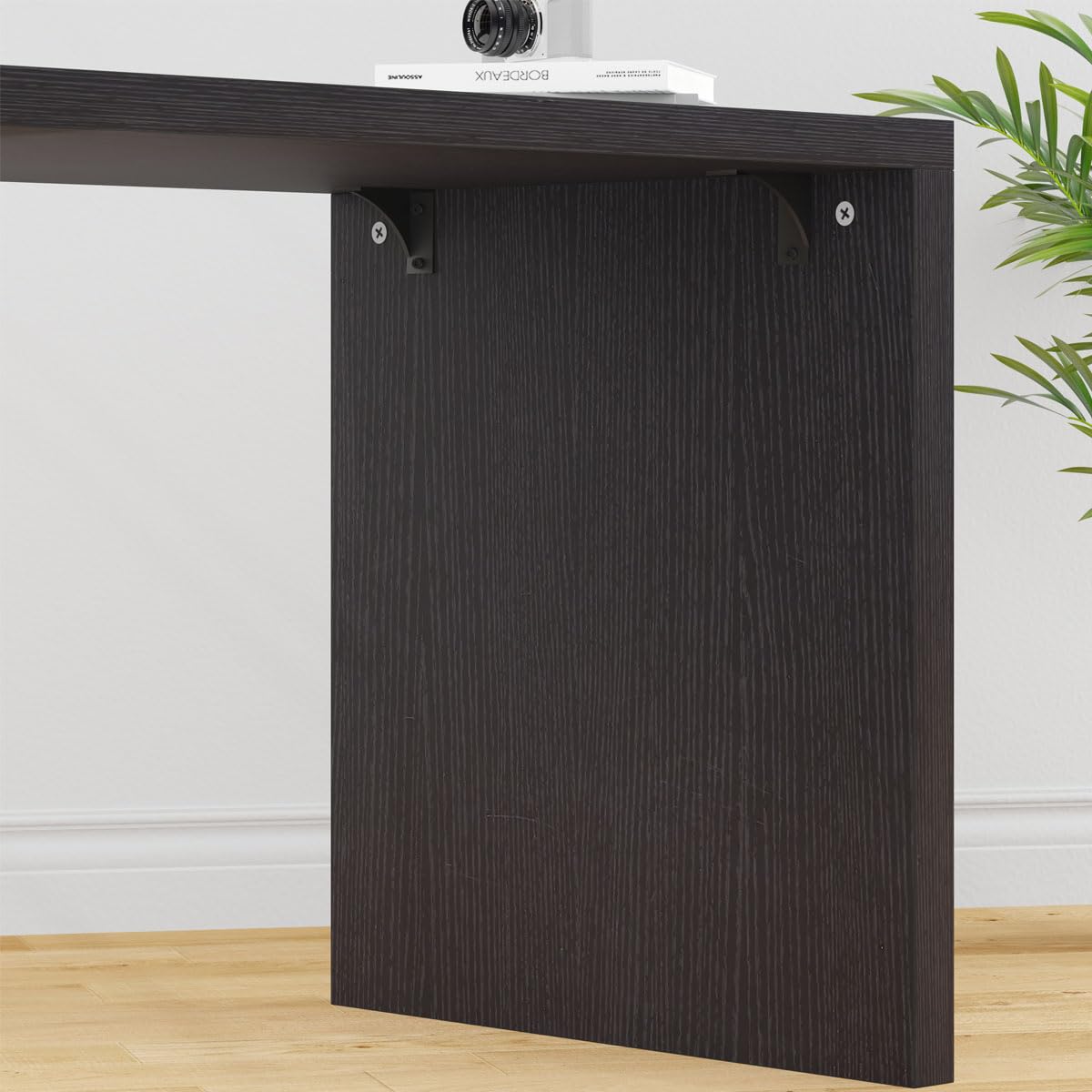 Black L Shaped Wood Computer Desk with Storage G624953