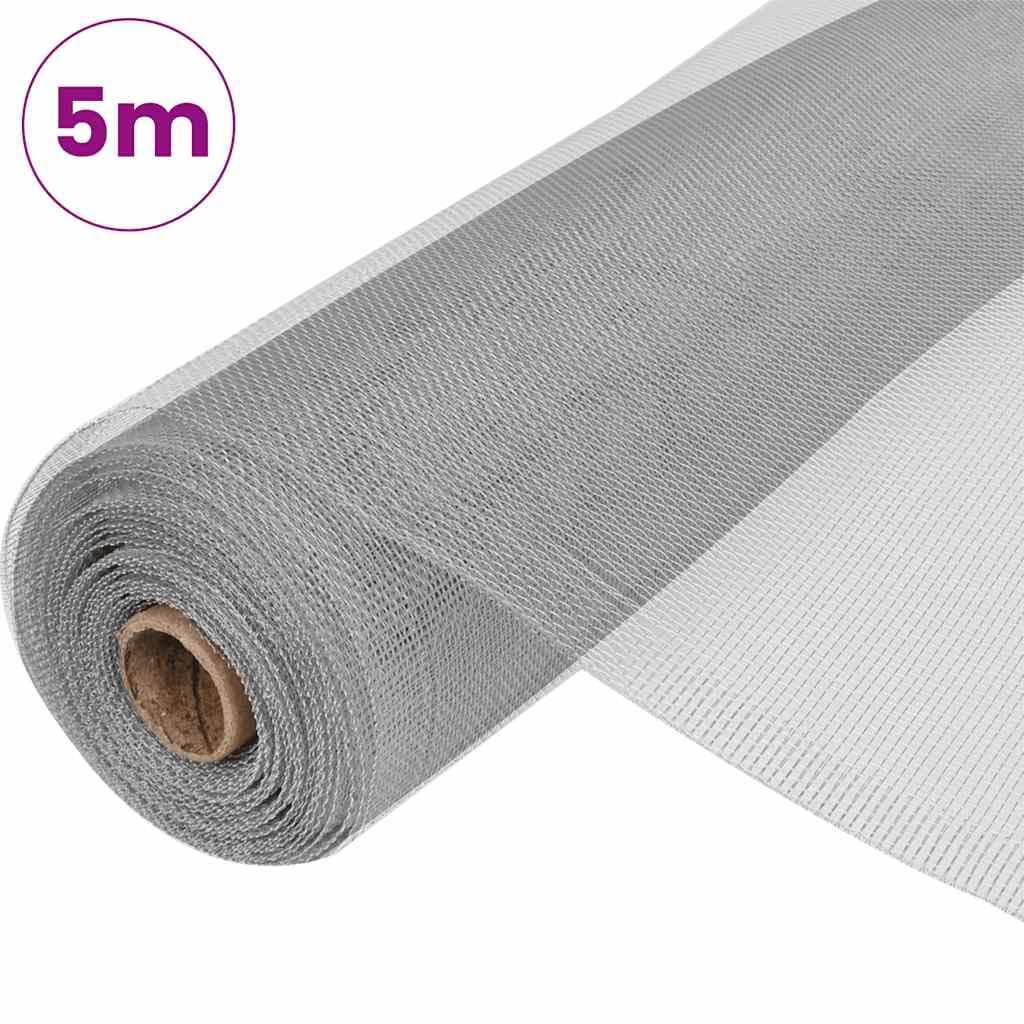 Aluminum Mesh Screen 39.4x196.9 Inch Silver V469948