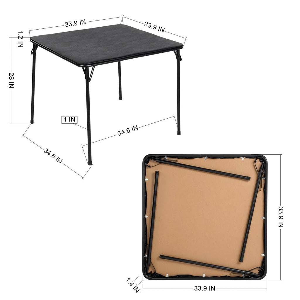 Black Folding Card Table S87362