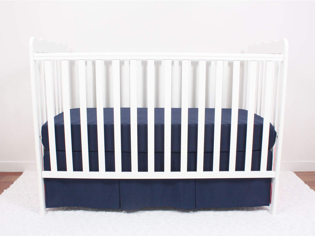 3-Pack Fitted Crib Sheets Set, 9" Deep Microfiber, Navy Blue Charcoal Gray K855