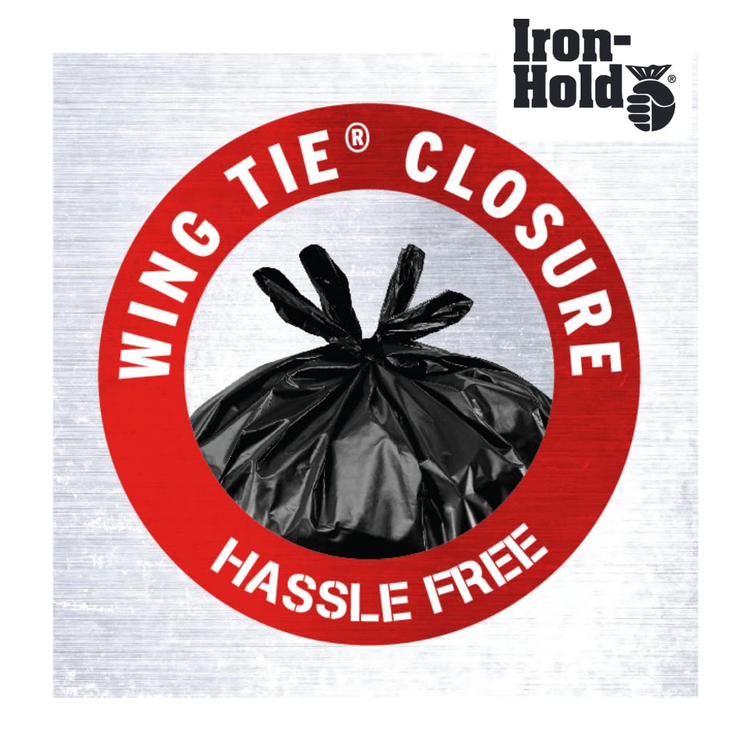 42 Gallon 20 Bags Black Heavy Duty Trash Bags G573