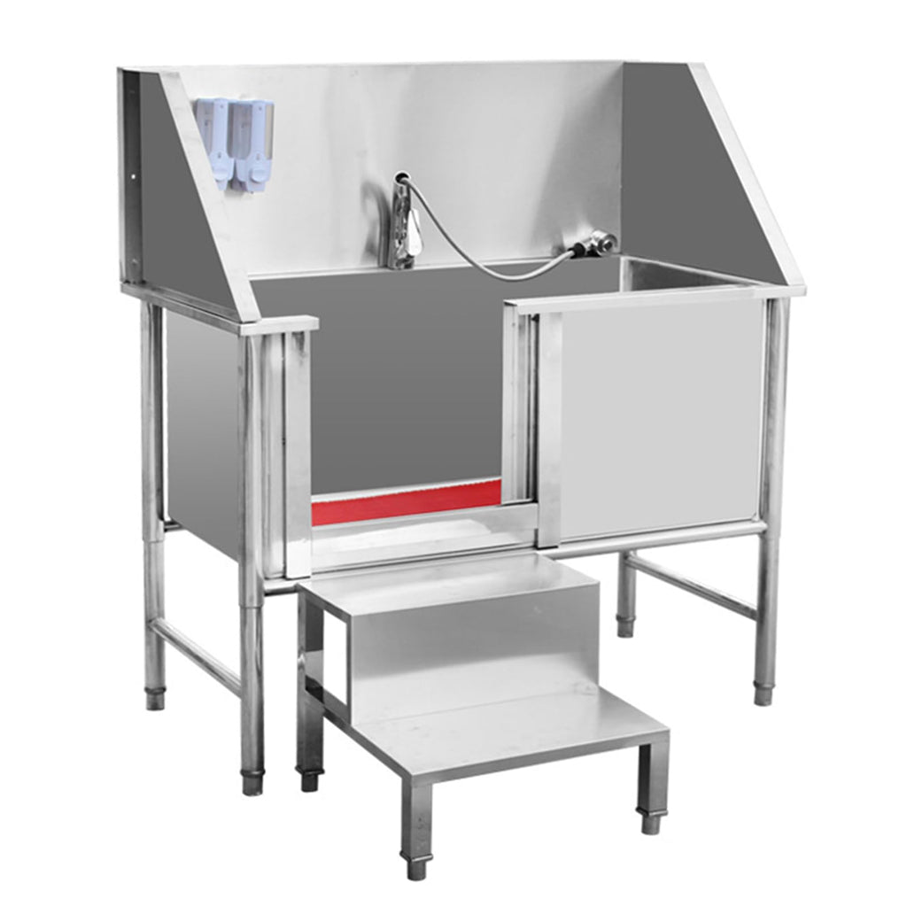 Stainless Steel Dog Bathing Station with Stairs B8093