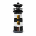 Solar Lighthouse Garden Light, Resin Outdoor Lighthouse Ornament with Rotating LED Beacon C385799