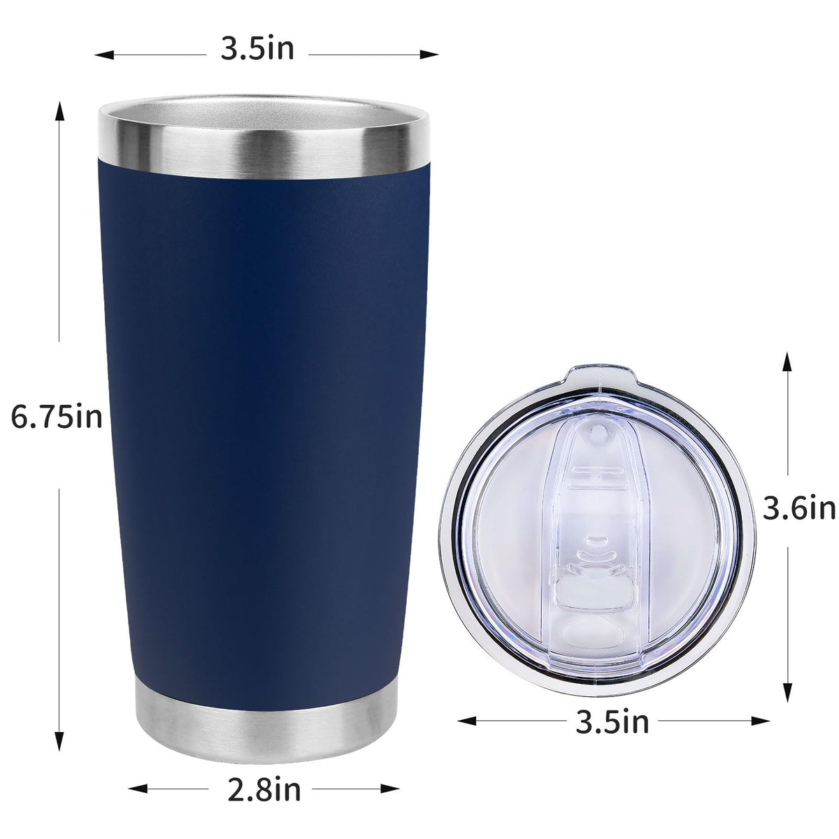 20oz Stainless Steel Tumbler with Lid W8581