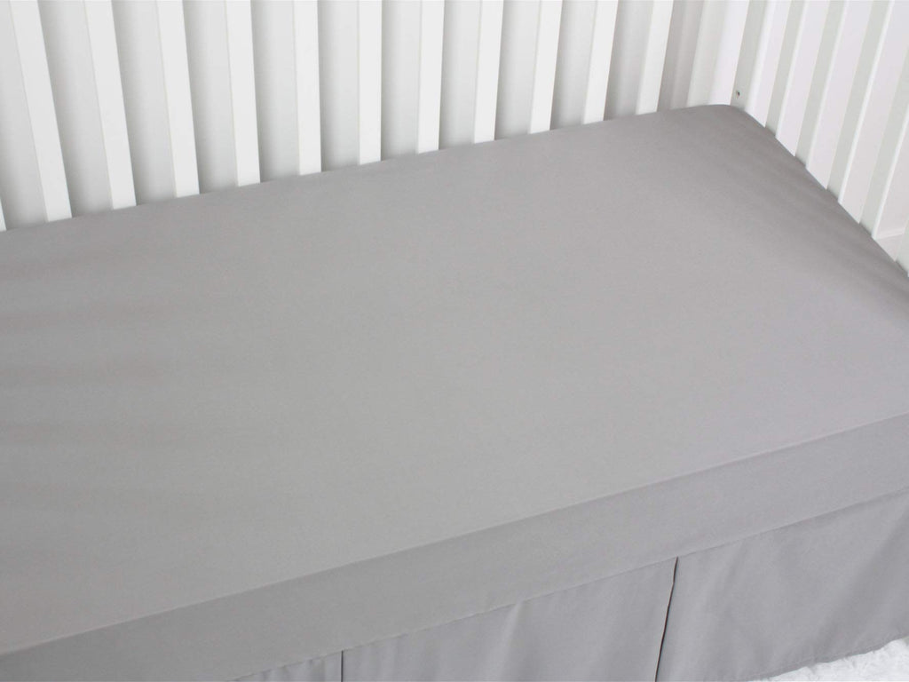 3-Pack Fitted Crib Sheets Set, 9" Deep Microfiber, Navy Blue Charcoal Gray K855
