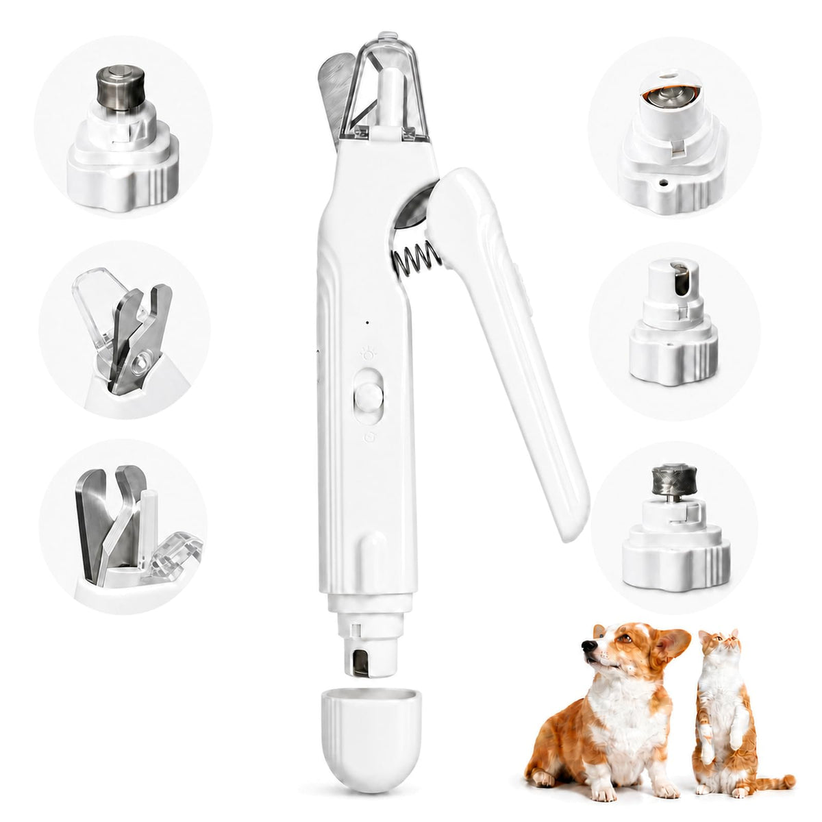 2-in-1 Dog Nail Grinder & Clippers with Light W4892