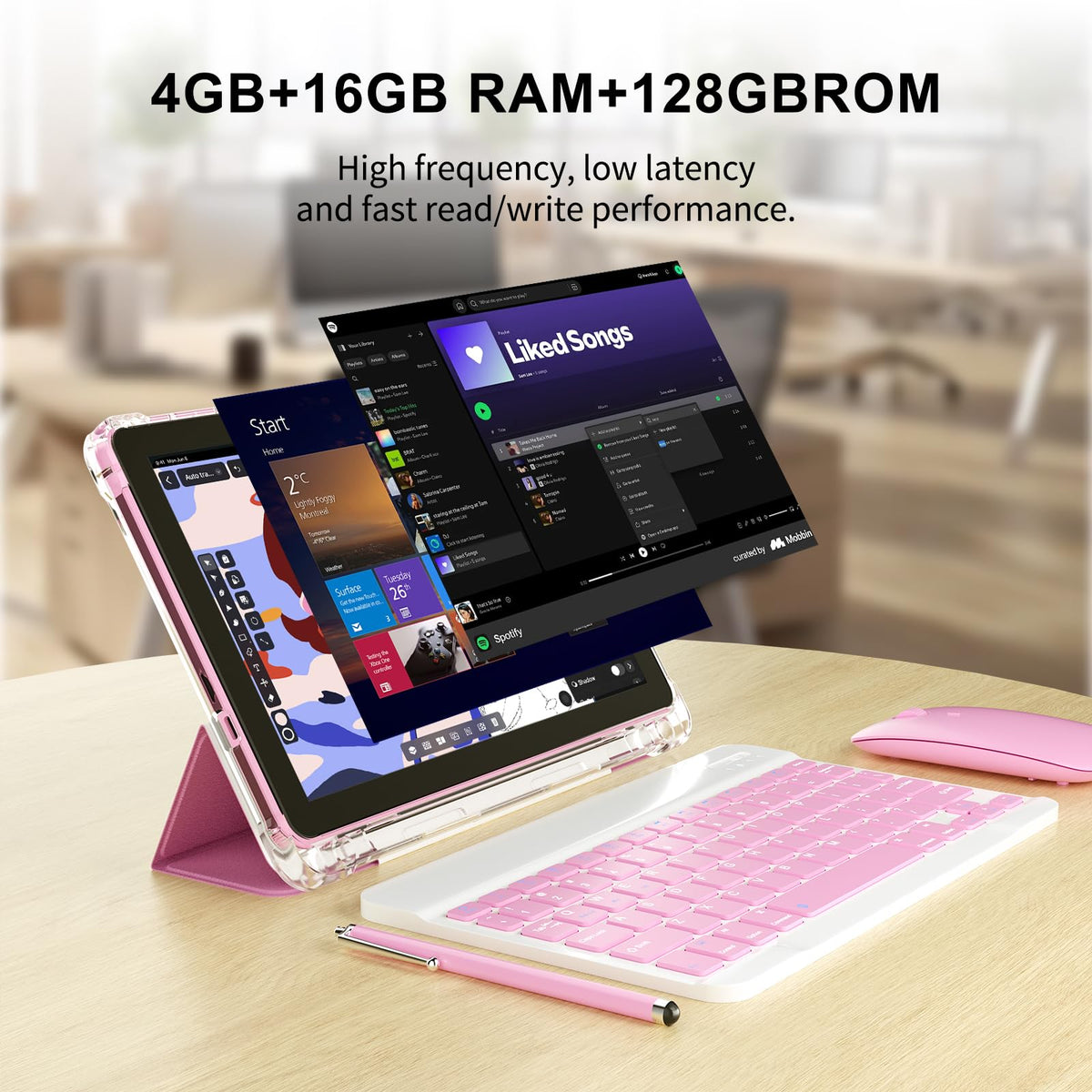 Android 16 10 inch 2 in 1 Tablet with Keyboard U99045