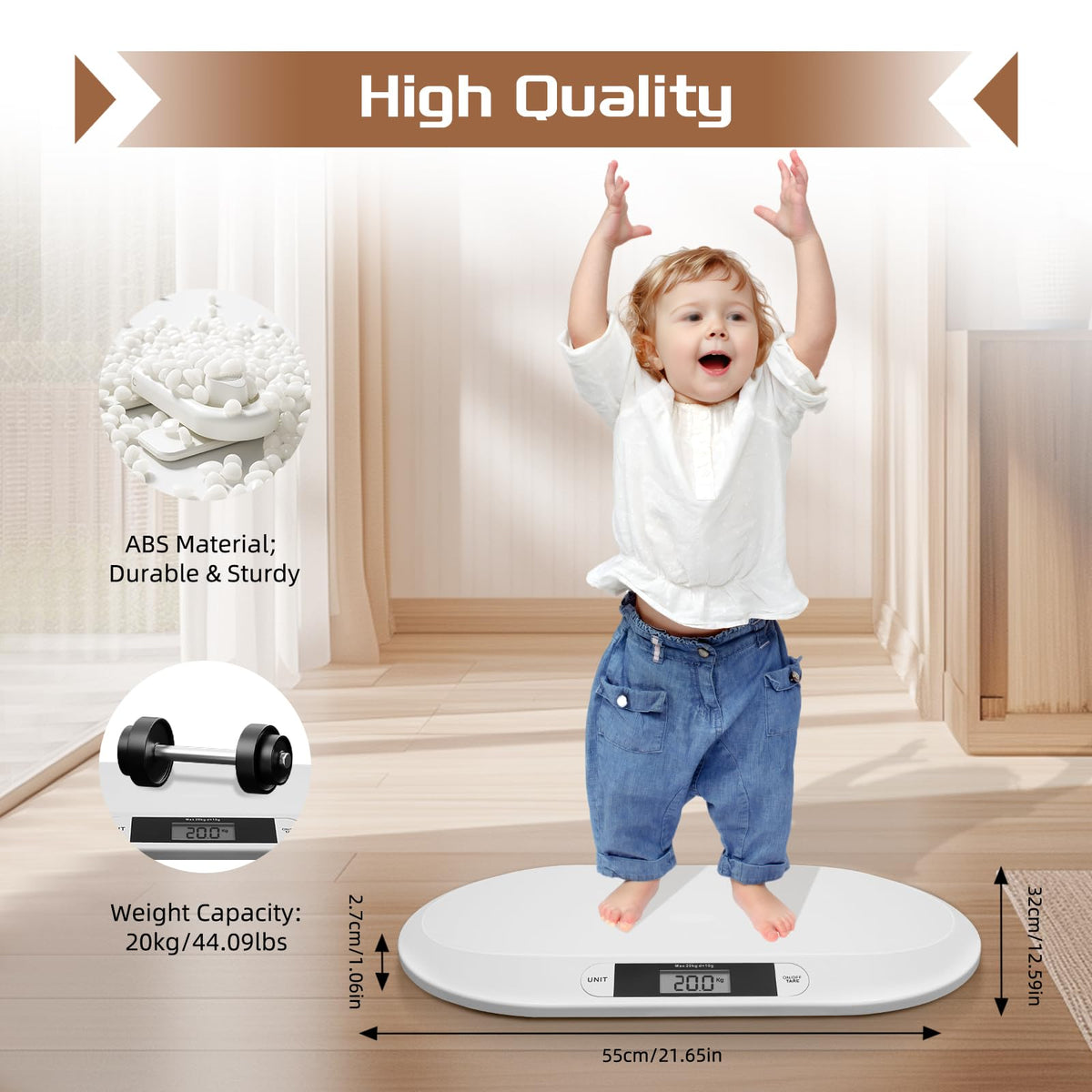 Digital Baby Scale 44Lbs LCD Display Y22316