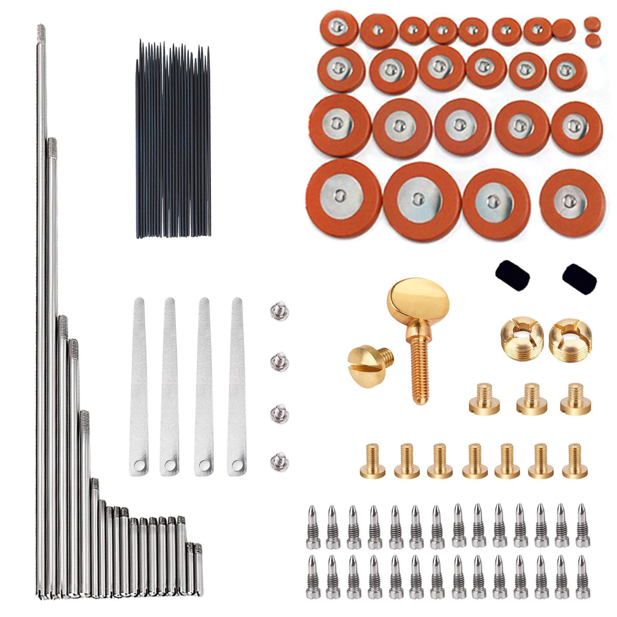 Alto Sax Repair Parts Screws and 25pcs Sax Pads P102