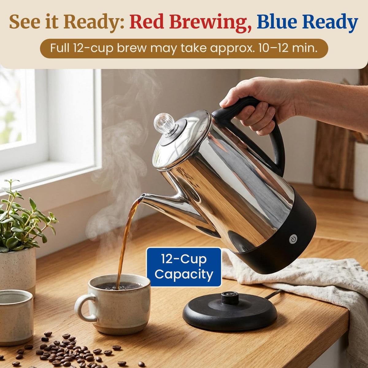 12-Cup Electric Coffee Percolator K24705