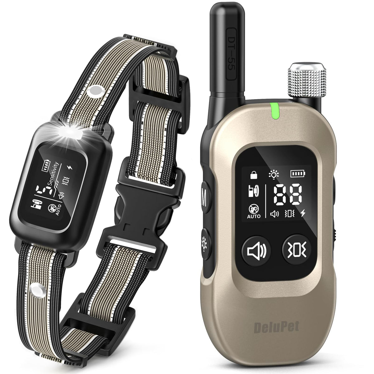 2-in-1 Dog Bark & Shock Collar with Remote R408