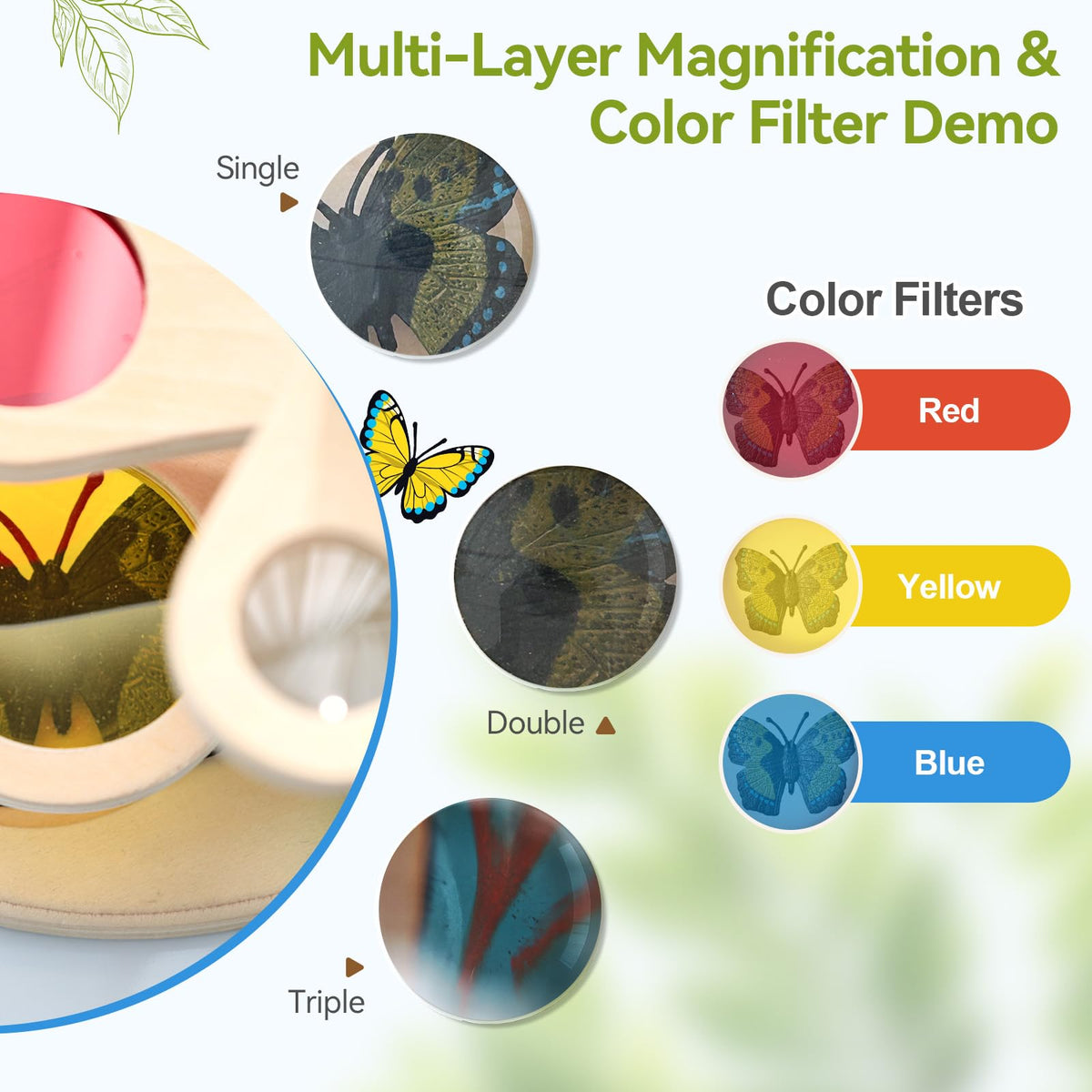 Insect Observation Kit with Tweezers, Petri Dish and 6 Insect Models I346578