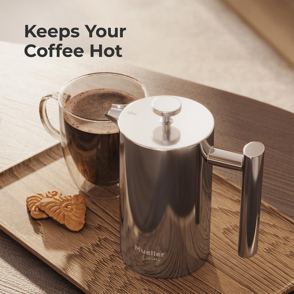 20oz Stainless Steel French Press Coffee Maker S813216