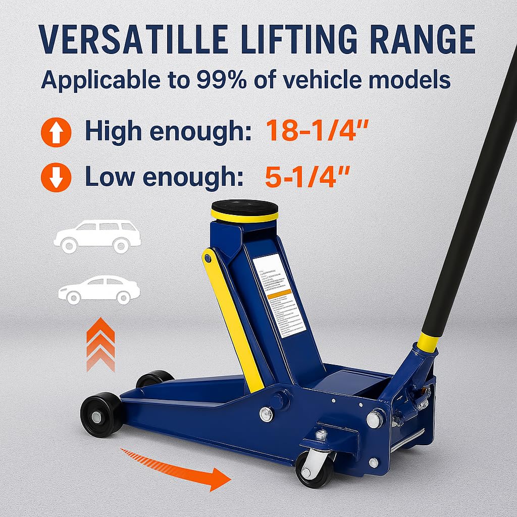 3 Ton Low Profile Hydraulic Steel Floor Jack Z31022