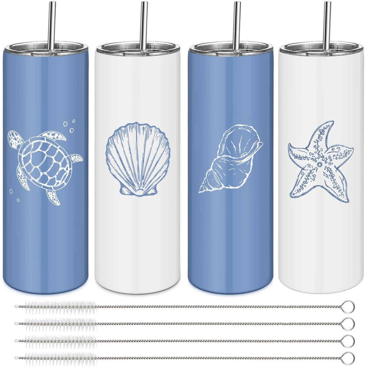 4 Pack Insulated Stainless Steel Tumblers W562699