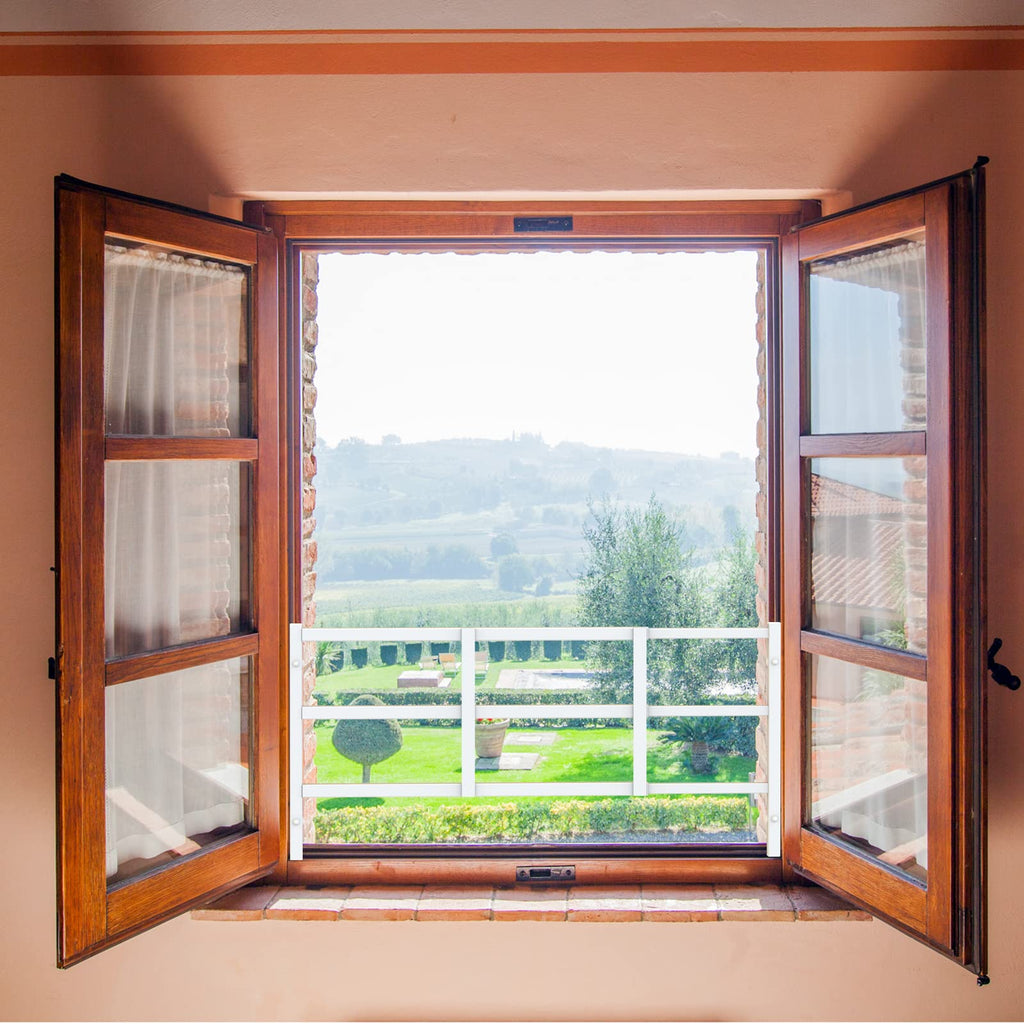 Adjustable White Window Safety Guard X78931