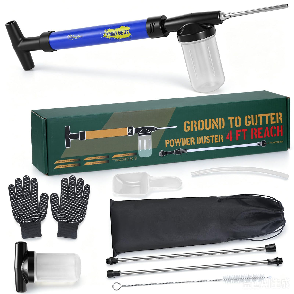 Diatomaceous Earth Powder Duster with Storage Bag T2277
