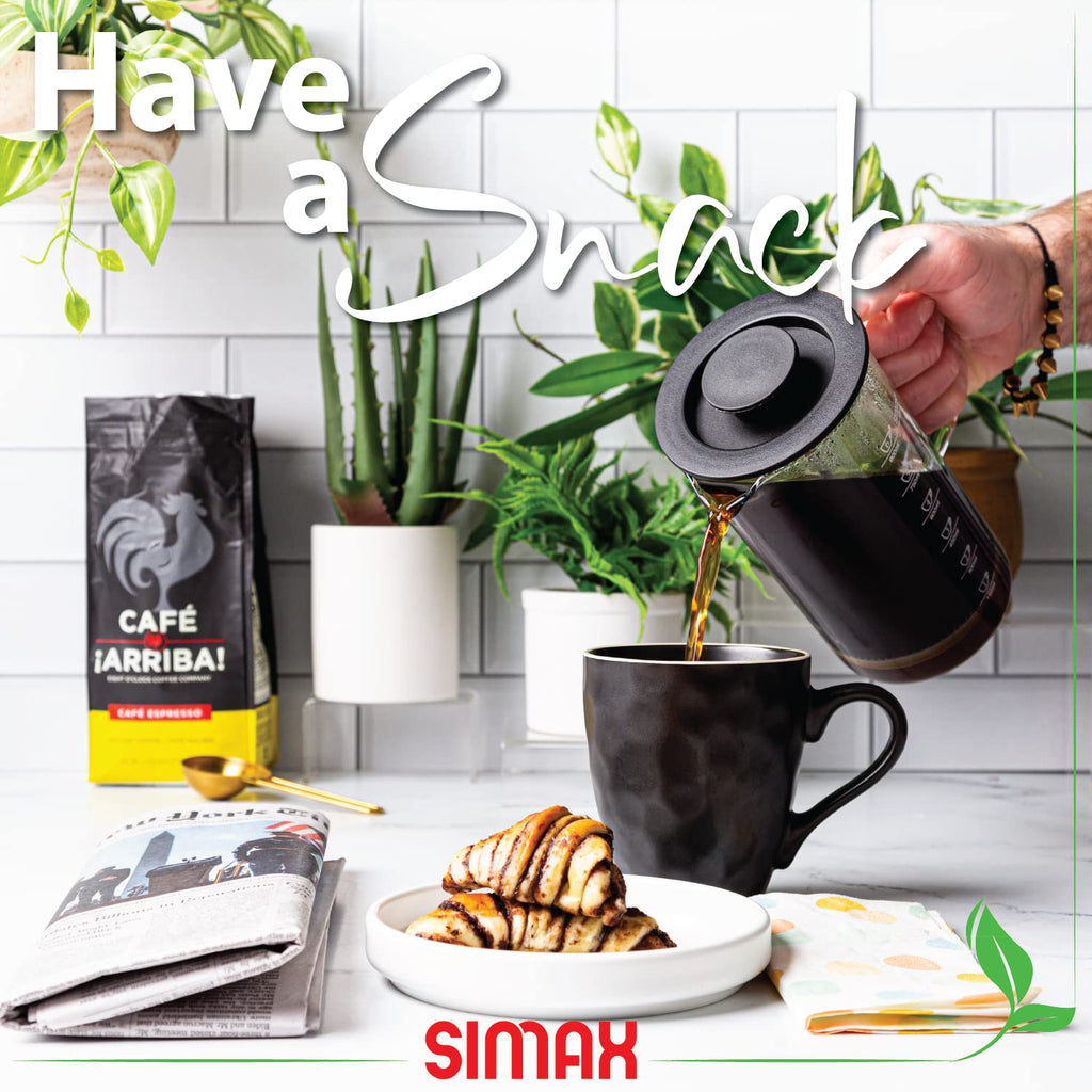 1 Liter Dishwasher Safe Borosilicate Glass French Press V415
