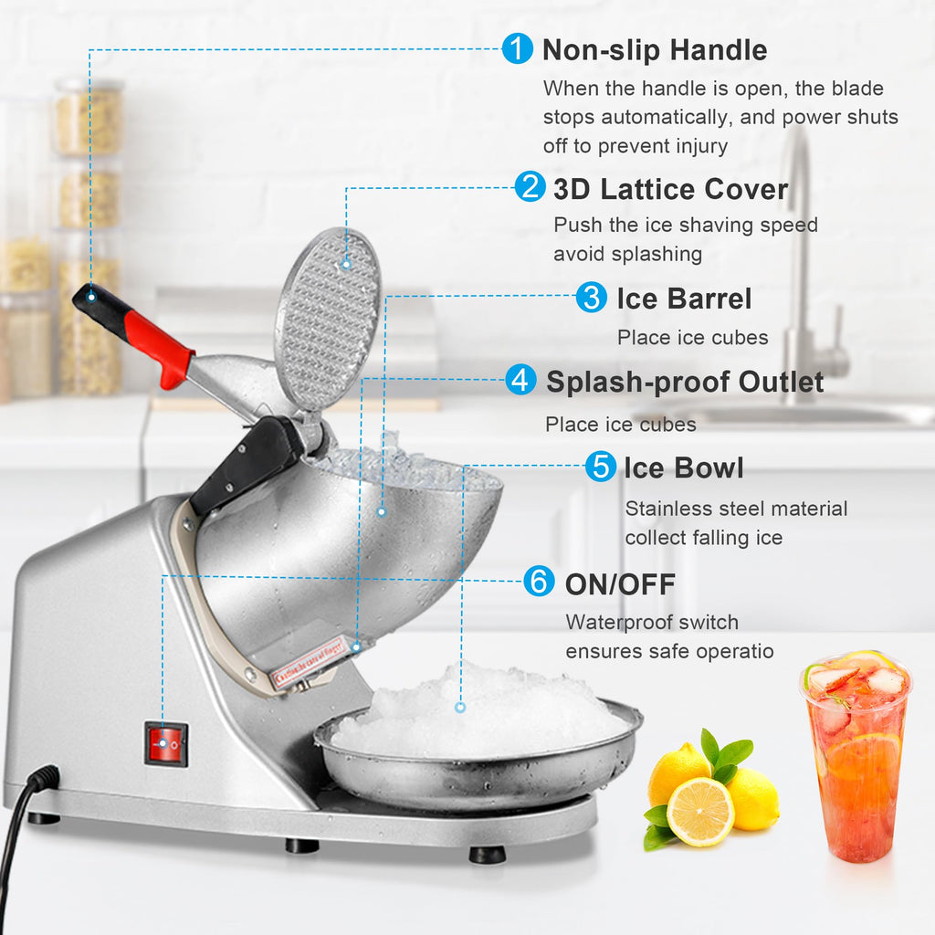 Electric Ice Crusher Shaved Ice Machine L3814