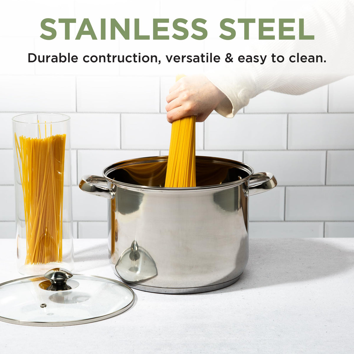 Stainless Steel 8-Quart Stock Pot with Glass Lid X23882