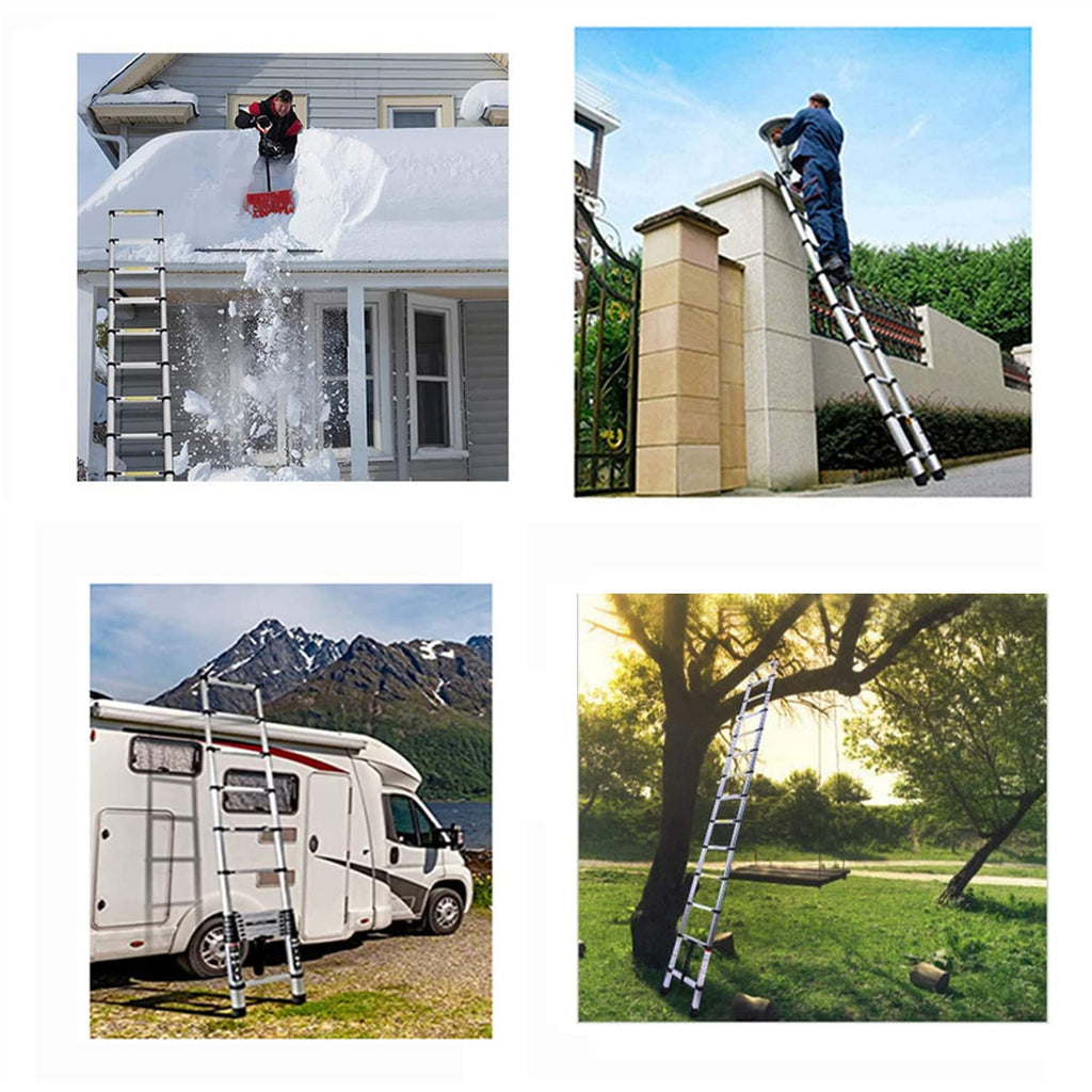 14.5 FT Aluminum Telescoping Ladder 330LB Capacity K532107