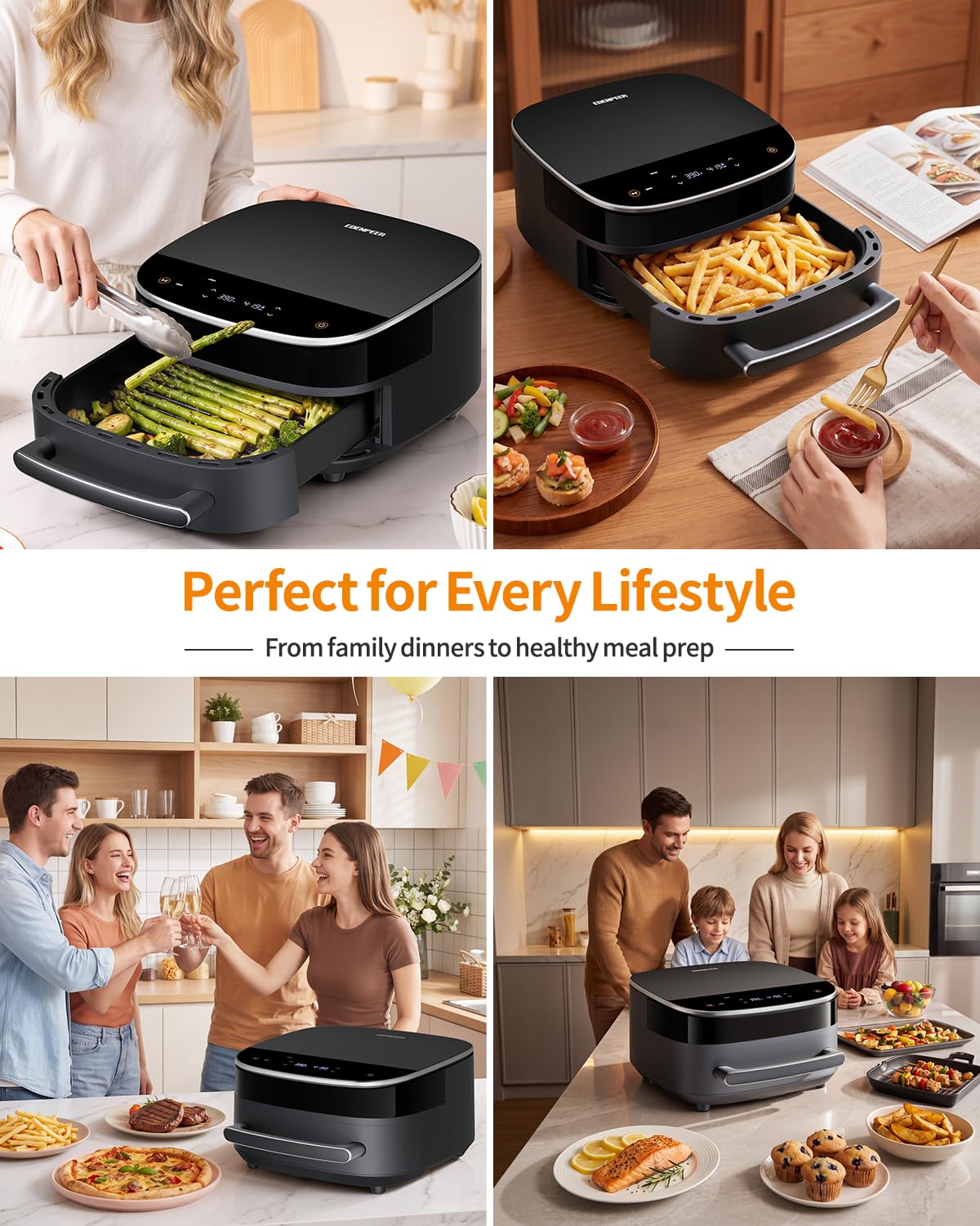 6 Quart Large Air Fryer N629