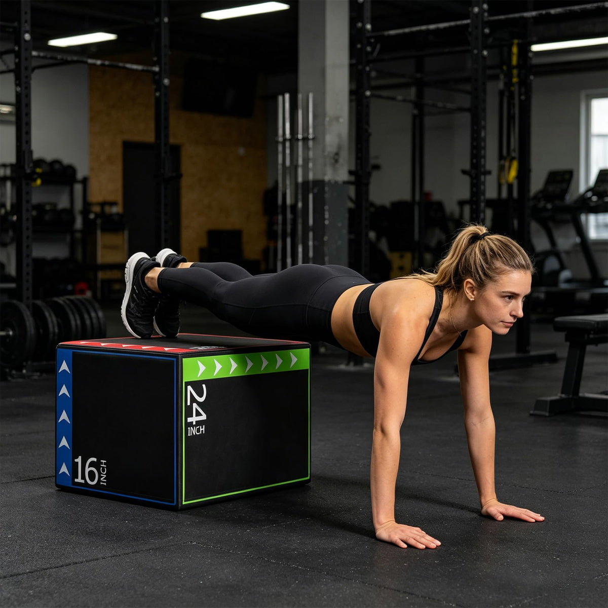 3 in 1 Plyometric Jump Box with Non-Slip PU Cover R3825