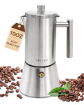 6 Cup Stainless Steel Stovetop Moka Pot B579