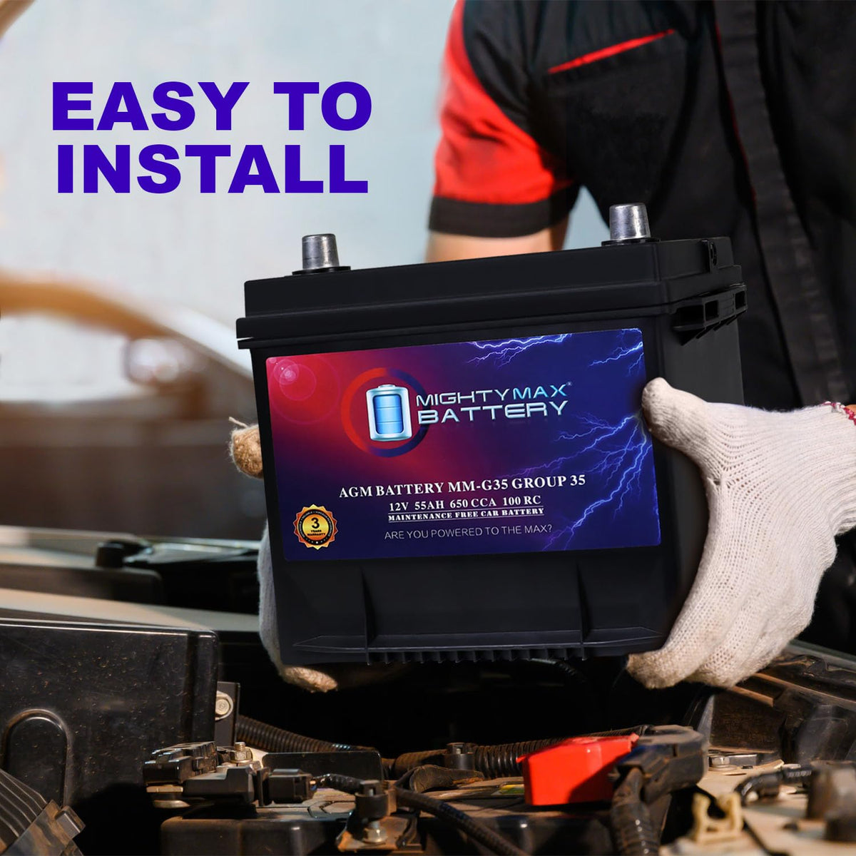 12V 55Ah AGM Replacement Battery I280