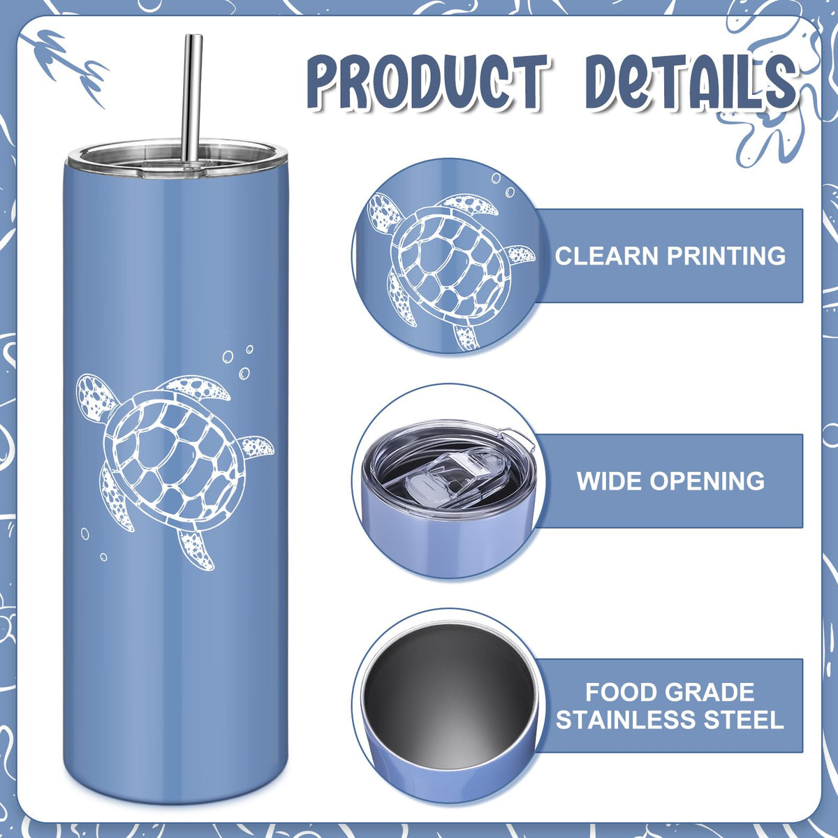 4 Pack Insulated Stainless Steel Tumblers W562699