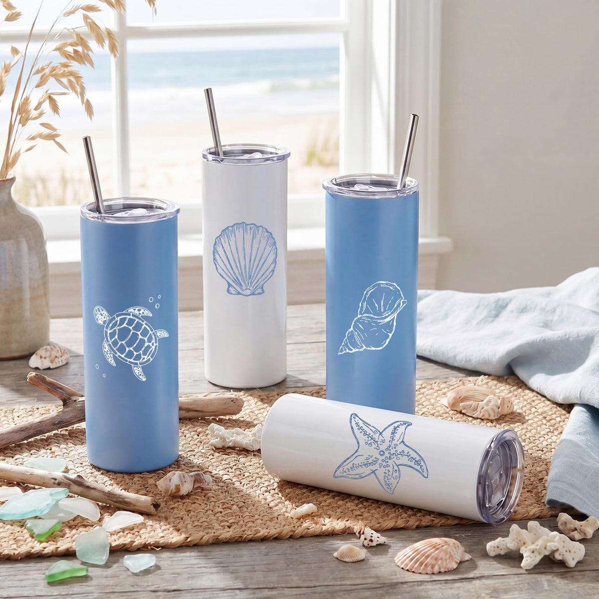 4 Pack Insulated Stainless Steel Tumblers W562699