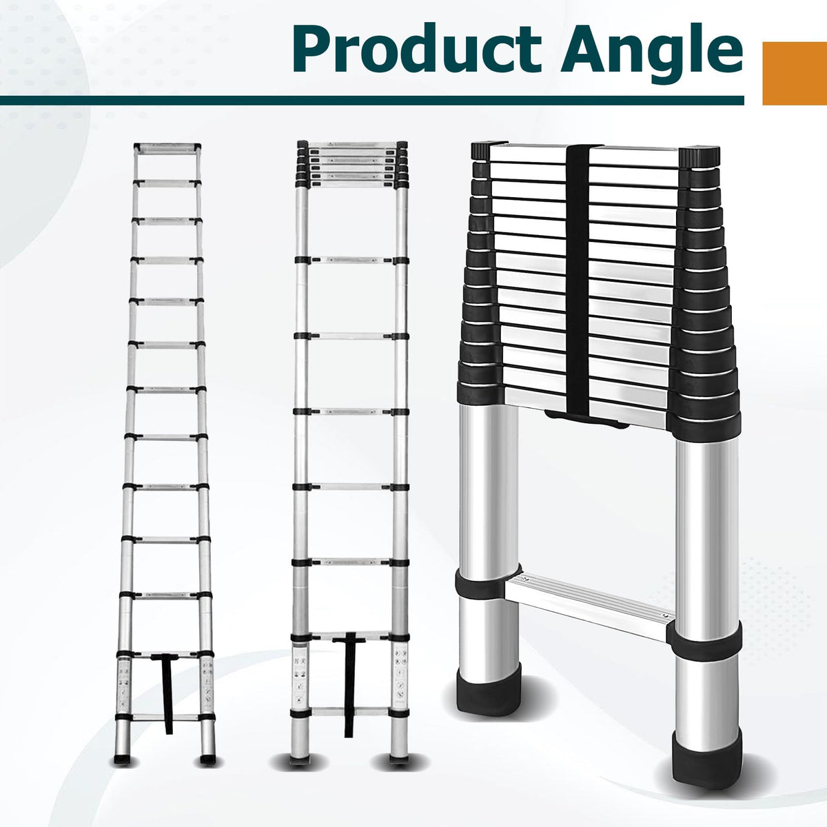 14.5 FT Aluminum Telescoping Ladder 330LB Capacity K532107