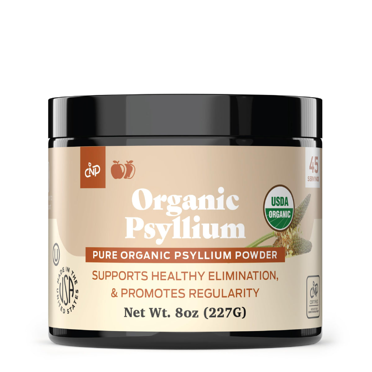 Organic Psyllium Husk Powder 10oz Unflavored Fiber Supplement S47353