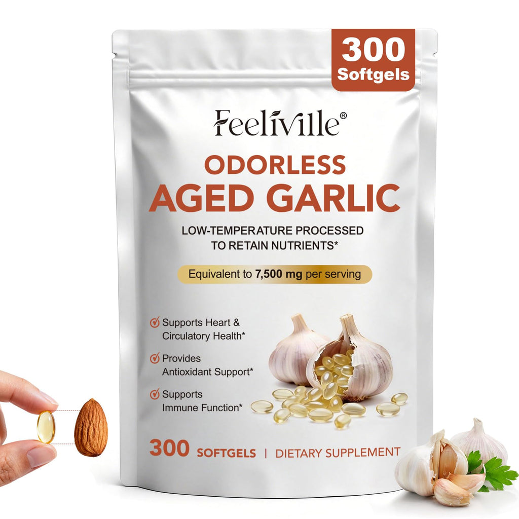 7500mg Odorless Garlic Capsules 300 Softgels W7442