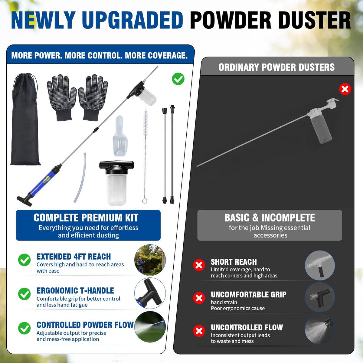 Diatomaceous Earth Powder Duster with Storage Bag T2277