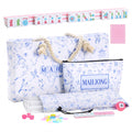 166 Pink Tiles Mahjong Set with 4 Clear Racks and Bag S77048