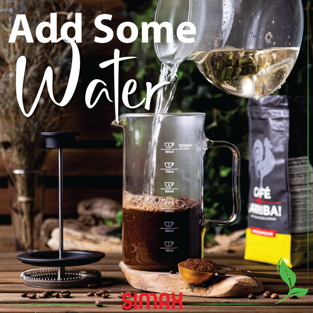1 Liter Dishwasher Safe Borosilicate Glass French Press V415