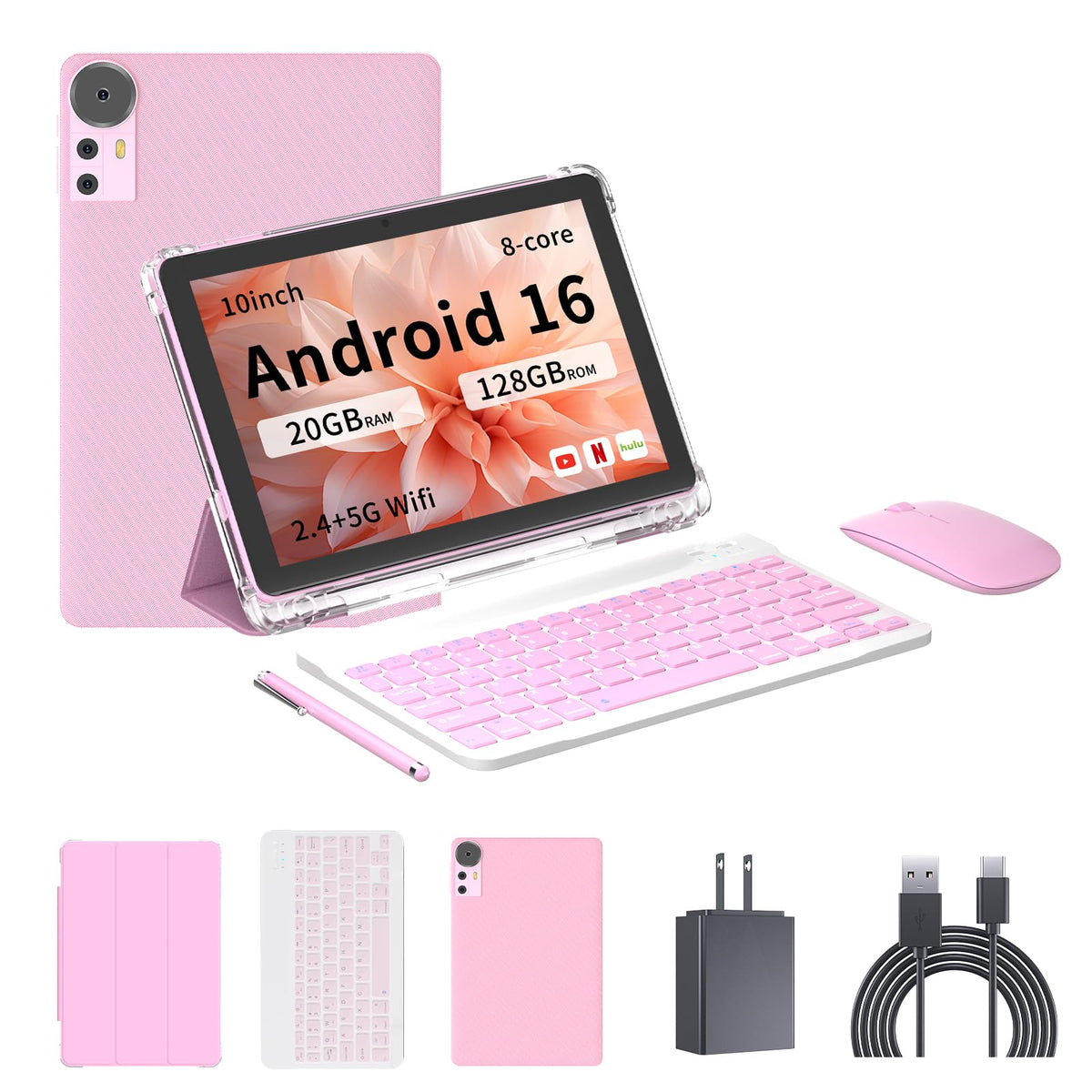 Android 16 10 inch 2 in 1 Tablet with Keyboard U99045