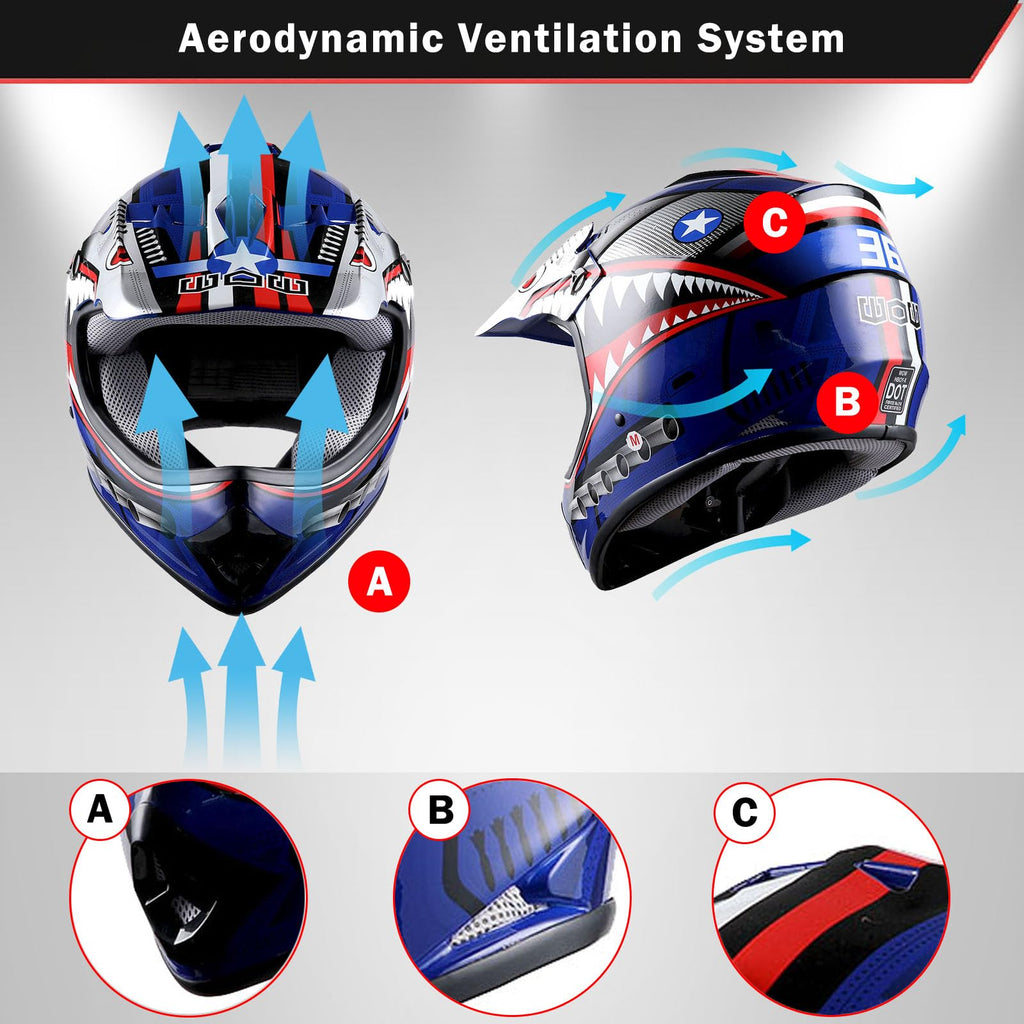 Kids Motocross Helmet T586940
