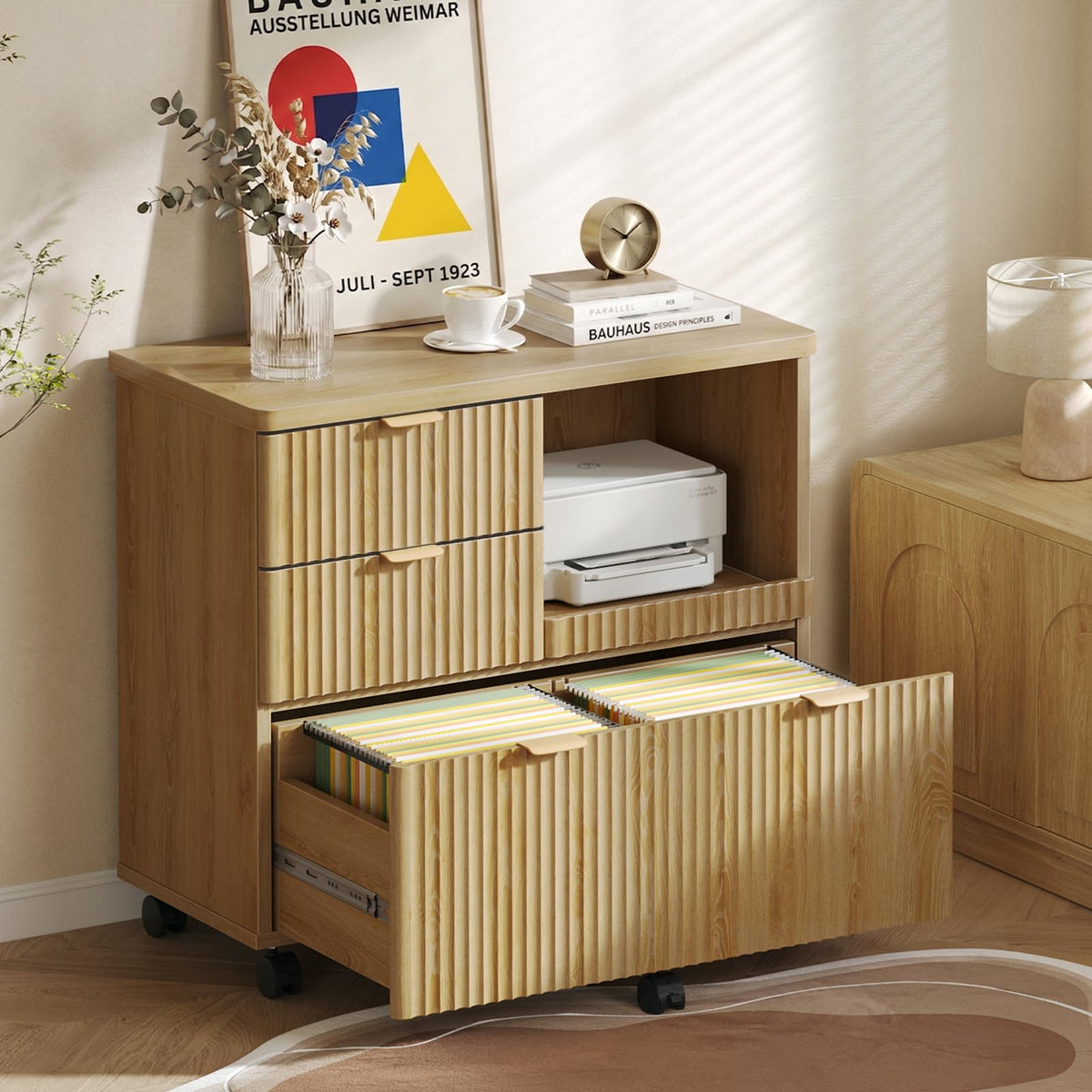 3 Drawer Wood File Cabinet K362109