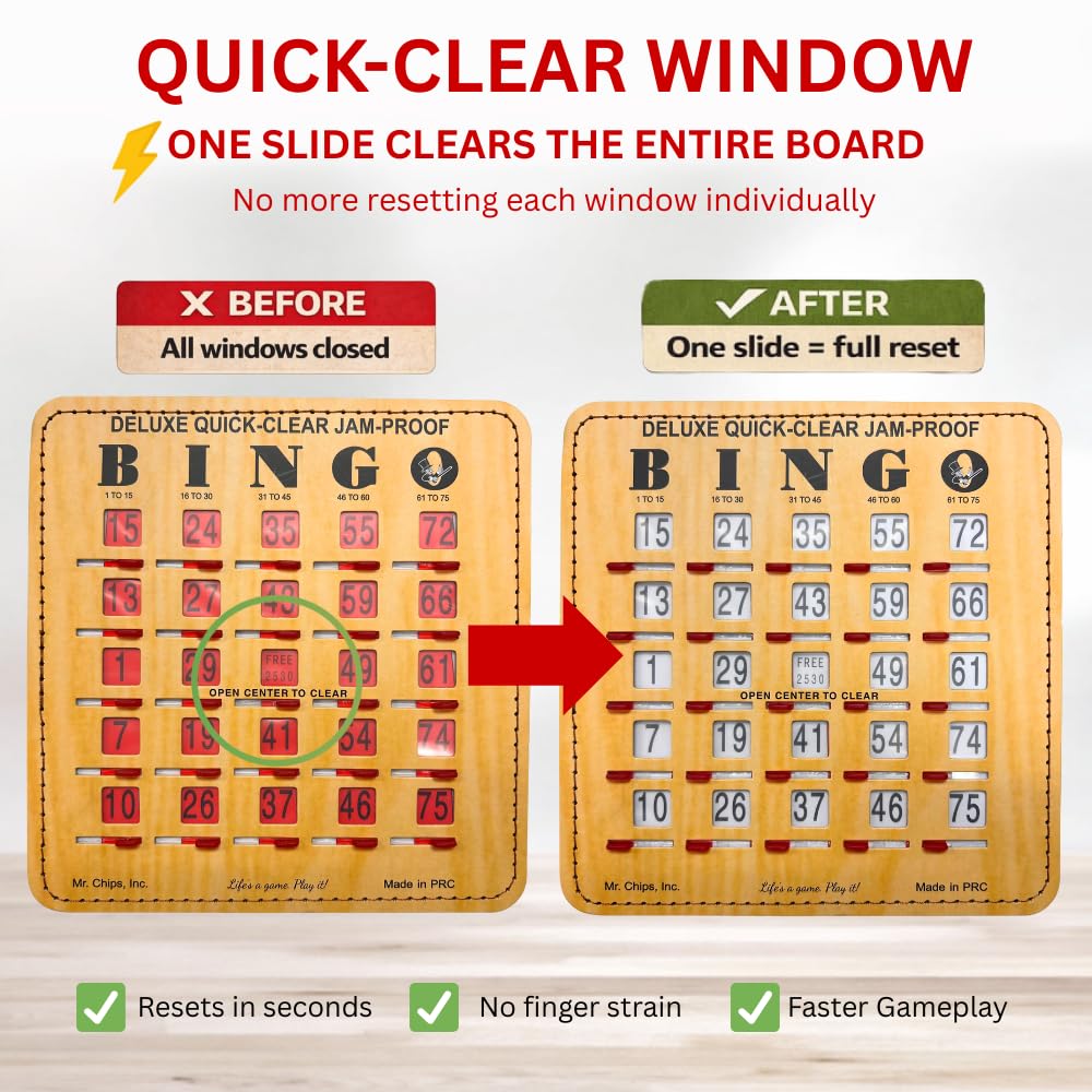 Bingo Cards with Sliding Windows 100 Pack J85193